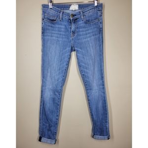 Current/Elliot Light Wash Rolled Skinny Yesterday Raw Hem Denim Jeans 27